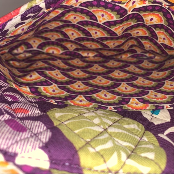 VERA BRADLEY plum Crazy envelope messenger purse women’s bags tote - Picture 10 of 11